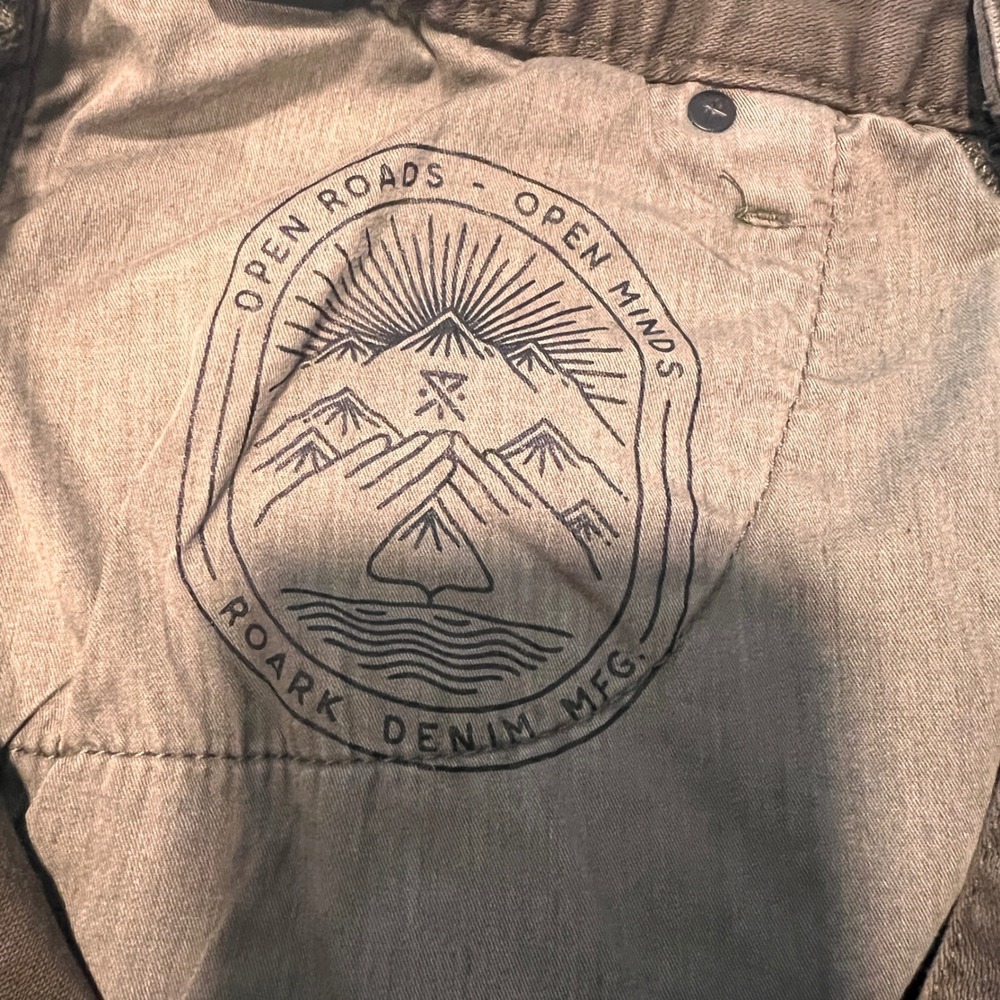 Roark Straight Fit HWY 128 Denim Mens 34x32 Olive Green Stretch Pants RD213 - Picture 9 of 9